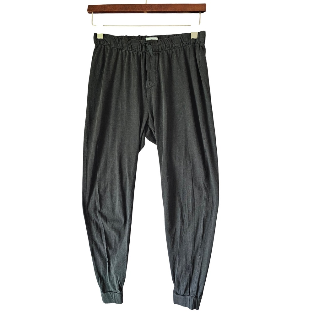 Cuyana Black 100% Organic Pima Cotton Joggers XS Lightweight Lounge Pants Peru